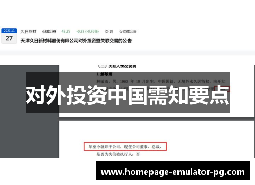 对外投资中国需知要点 对外投资中国需知要点